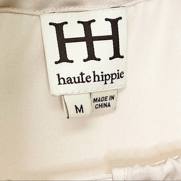 Haute Hippie Pink Peasant Top with Eyelets Medium - Picture 6 of 11